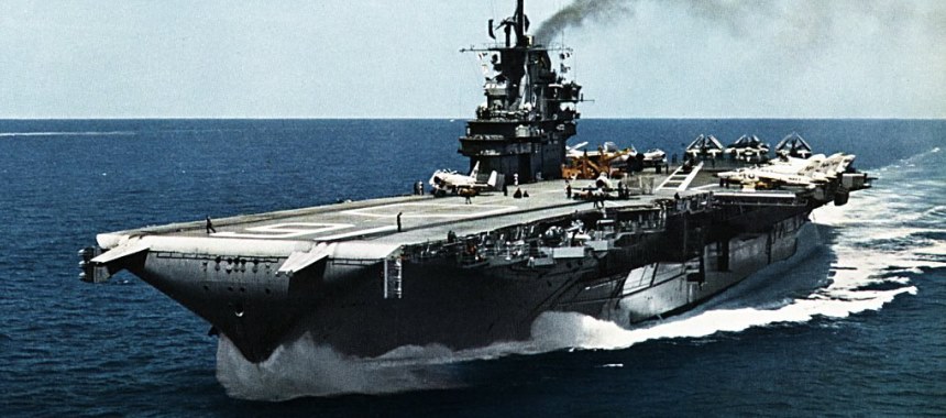 USS Lexington (CVS-16) underway in the 1960s