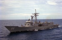 Guided missile frigate USS Fahrion (FFG-22)