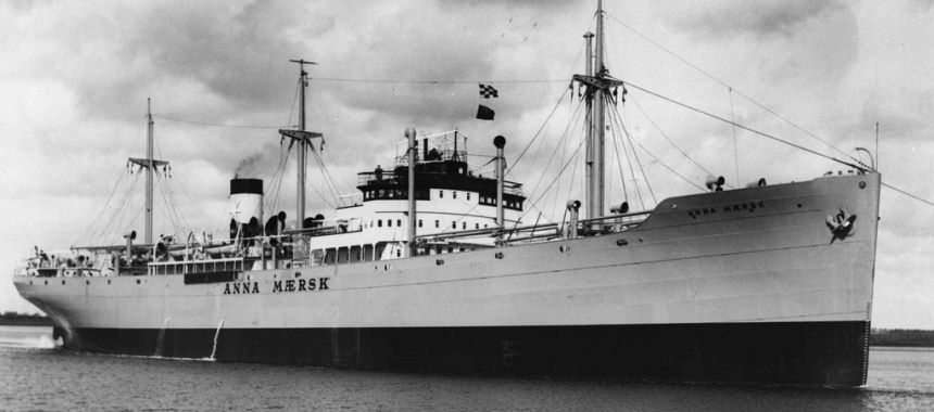 Одно из первых транспортных судов Anna Maersk