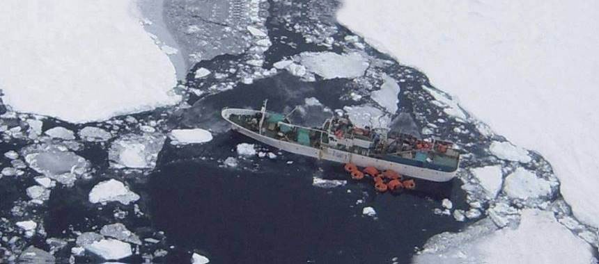 В прибрежных водах Антарктиды получило пробоину рыболовное судно «Sparta»
