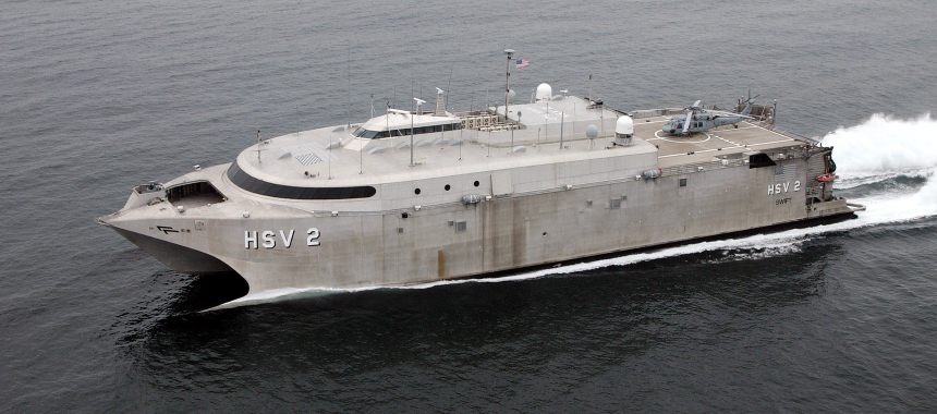 Самый быстроходный боевой корабль в мире HSV 2 Swift