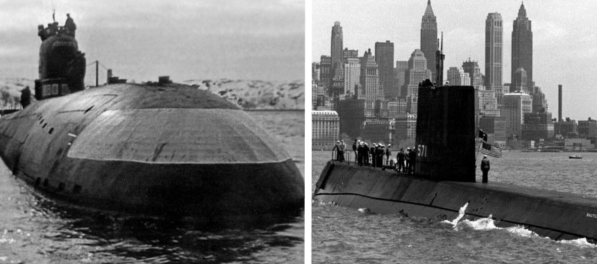Первые атомные подводные лодки США и СССР