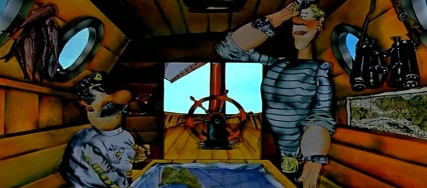 Кадр из мультфильма Приключения капитана Врунгеля
