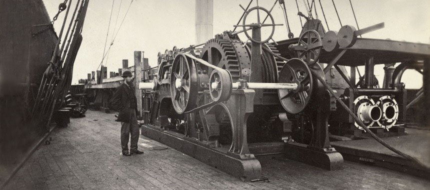 Машина для прокладки трансатлантического кабеля. 1866 год