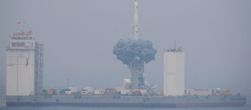 В Китае произвели морской запуск космической ракеты