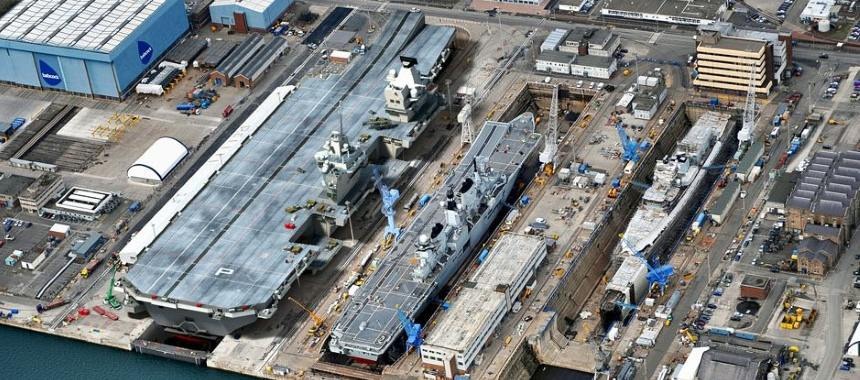 The newest aircraft carrier HMS Queen Elizabeth built