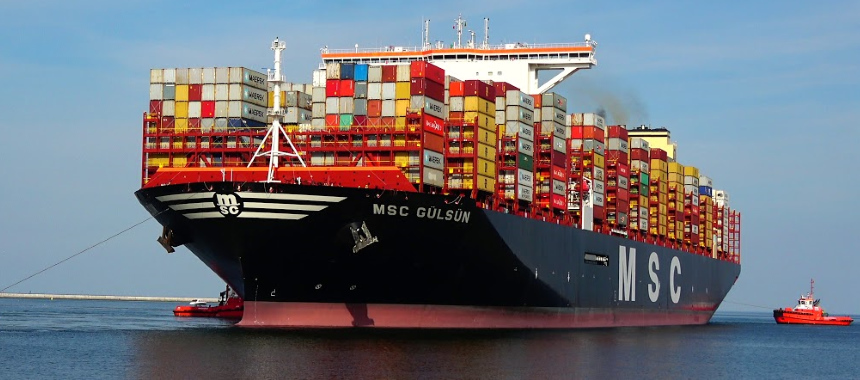 Крупнейший в мире контейнеровоз MSC Gülsün