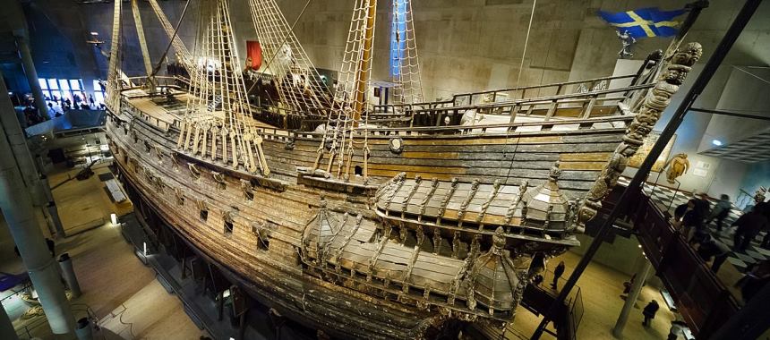 Королевский линкор главная достопримечательность Национального морского музея Vasa в Стокгольме, Швеция