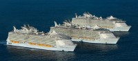The three largest cruise liner in the world together
