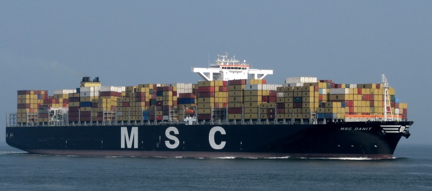 Грузовое судно «MSC DANIT» самый вместительный контейнеровоз в мире