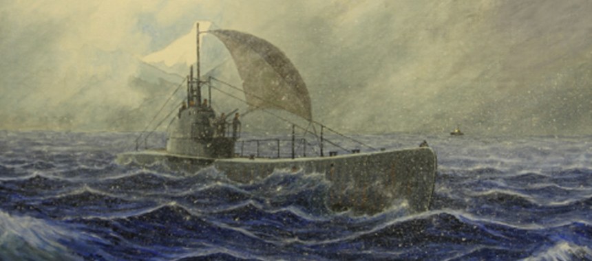 Подводная лодка Щ-421 с парусом