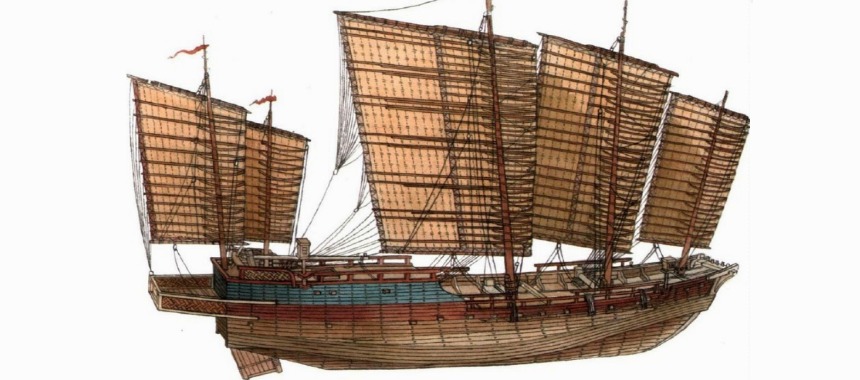 Типичный монгольский деревянный корабль