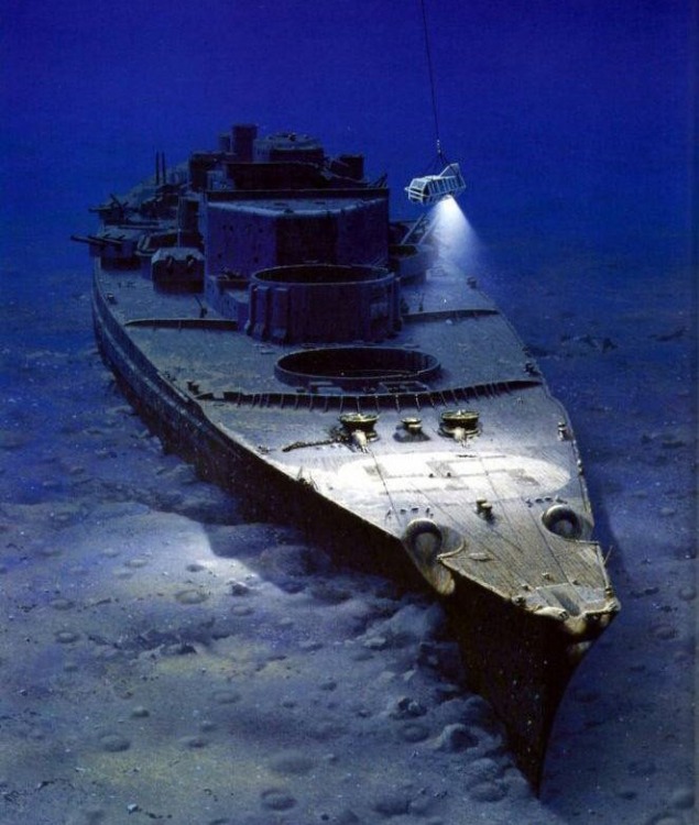 Бисмарк на океанском дне