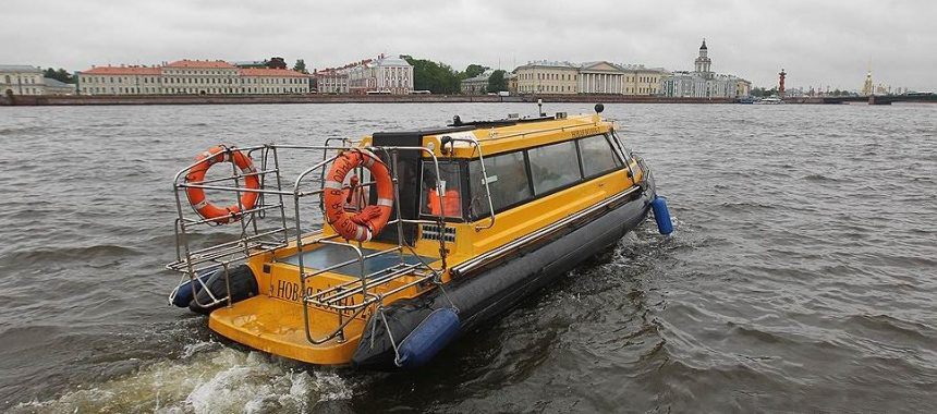 Water taxi in St. Petersburg
