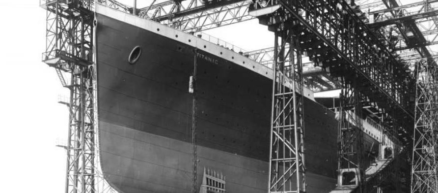 Строительство Титаника на стапелях