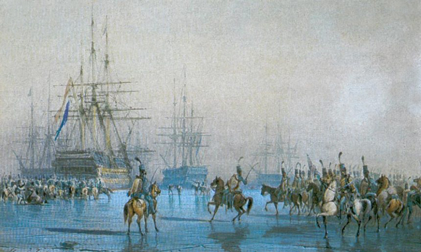 Кавалерийская атака на голландские корабли