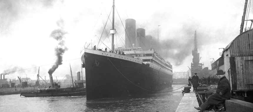 Последнее фото лайнера Титаник перед отправлением