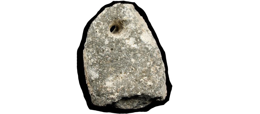 Якорный камень с отверстием