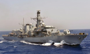 Guided missile frigate HMS Somerset (F82) 0