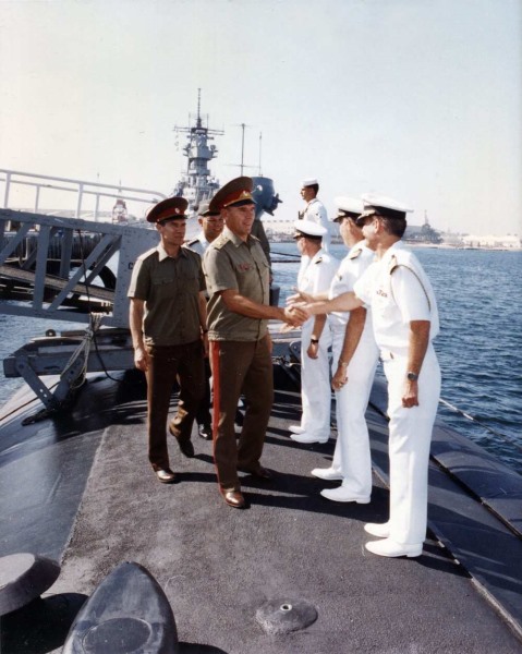 Советская военная делегация на американской субмарине
