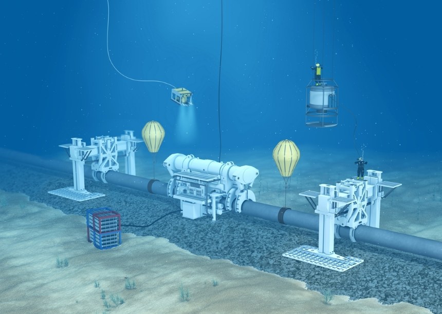 Схема выполнения подводных работ