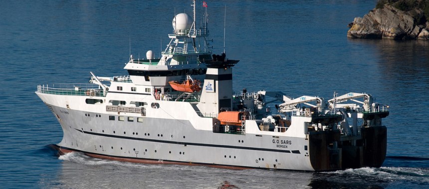 Современное норвежское научное судно