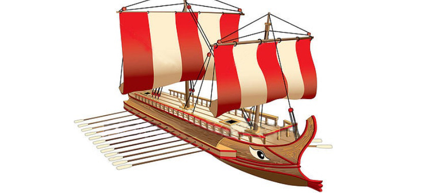 3D-изображение древнегреческого корабля Леантофора