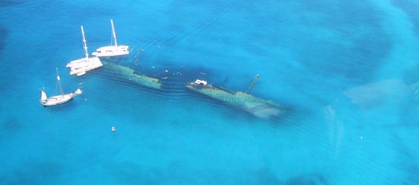 Затонувшее судно Antilla у побережья острова Аруба