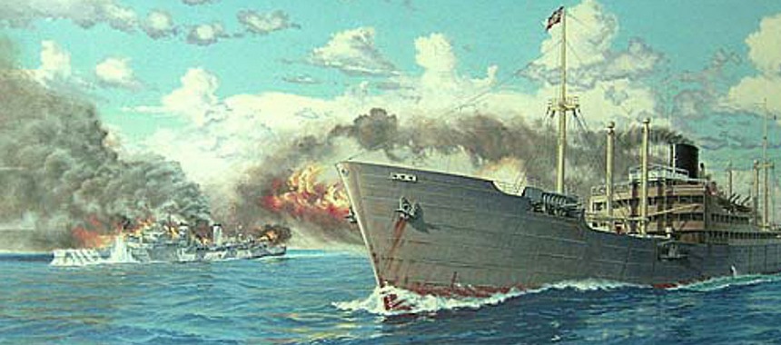 Атака на австралийский крейсер Сидней - иллюстрация