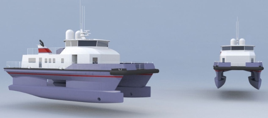 Проект транспортного судна доставки персонала SeaStrider