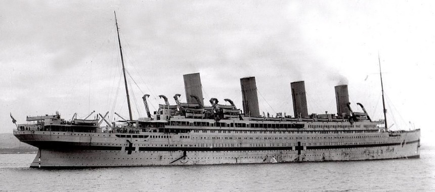 Последняя фотография HMHS Britannic