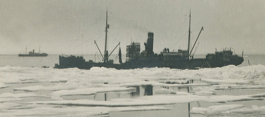 Пароход SS Bellaventure во льдах Ньюфаундленда