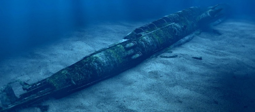 Субмарина U-352 на дне Атлантического океана