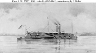 Броненосец USS Louisville (1861) 1
