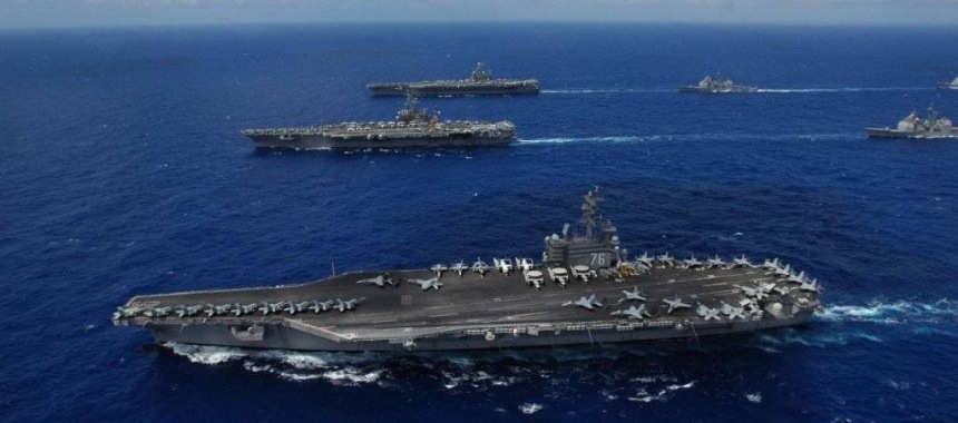 Авіаносці USS Ronald Reagan, USS Kitty Hawk, USS Abraham Lincoln
